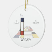 Moderne kunststijlmonogram. Letter L Keramisch Ornament (Links)