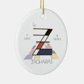 Moderne kunststijlmonogram. Letter Z Keramisch Ornament (Rechts)