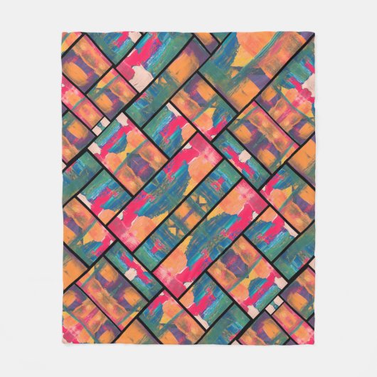 moderne kunstverf fleece deken (Voorkant)
