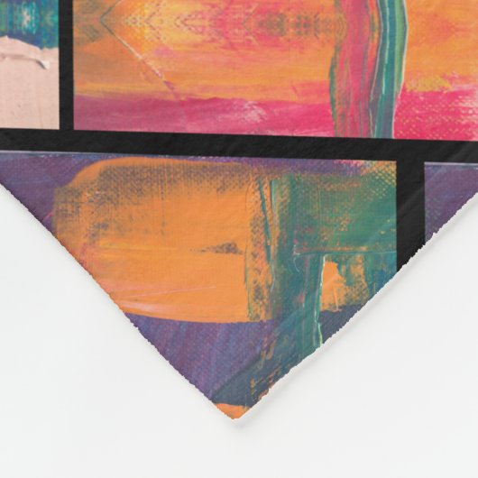 moderne kunstverf fleece deken (Hoek)