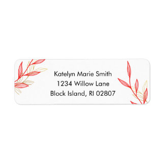 Moderne Kust Bruiloft Retouradres Labels