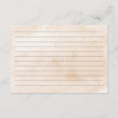 Moderne Kust Zeeschelp Zand Bruidsdouche Recept Informatiekaartje (Achterkant)