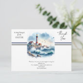 Moderne kustbegrafenis bedankkaart (Staand voorkant)