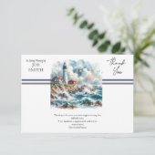 Moderne kustbegrafenis bedankkaart (Staand voorkant)