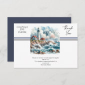 Moderne kustbegrafenis bedankkaart (Voorkant / Achterkant)