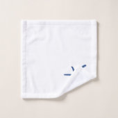 Moderne kustblauw geschilderde palmboom handdoek (Wasdoekje)