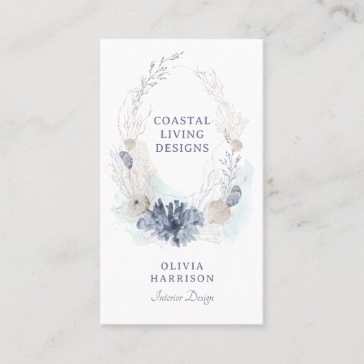 Moderne kustinterieurontwerper visitekaartje (Voorkant)