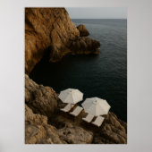 Moderne kustontsnapping minimalistische witte stoe poster (Voorkant)