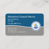 Moderne kustvaartwema visitekaartje (Voorkant)