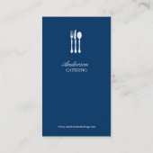 Moderne kutluier/catering/restaurant visitekaartje (Achterkant)