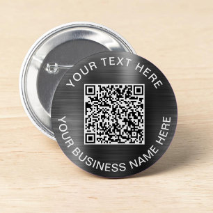 Moderne kwaliteitscontrolecode - Zilveren promotie Ronde Button 5,7 Cm