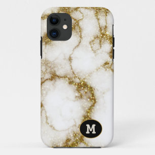 Moderne Kwartzen & Gouden Steen Kristal Personalis iPhone 11 Hoesje