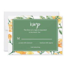 Moderne La Dolce vita Lemon RSVP Invitation