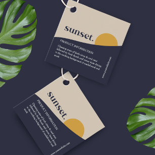 Moderne Label voor het ophangen van zonneproducten