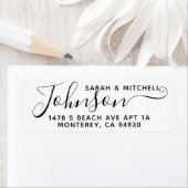 Moderne label voor retournering label bruiloft (Insitu)