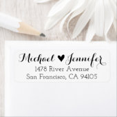 Moderne label voor retournering label bruiloft (Insitu)