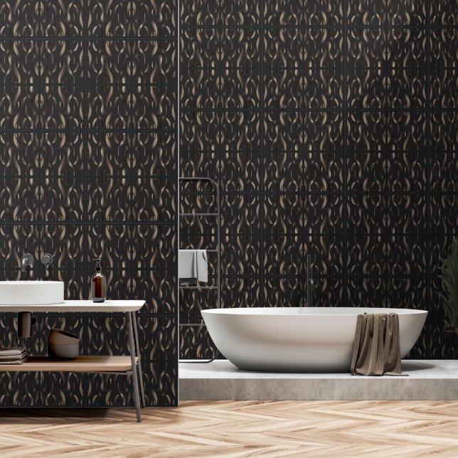 Moderne Labyrint Luxe Behang (Badkamer)