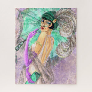 Moderne Lady Jigsaw Puzzel