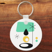 moderne lamp met blauw goud in de midden - eeuw sleutelhanger (Voorkant)