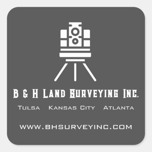 Moderne landenquête vierkante sticker (Voorkant)