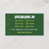 Moderne landschapsarchitectuur met dubbelzijdig zi visitekaartje (Achterkant)