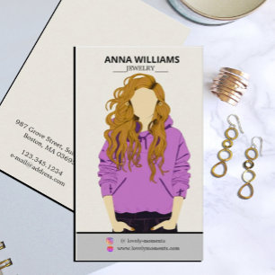 Moderne lange krullende Blond Haar Girly Oorbel Visitekaartje