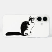 Moderne langharige katteniPhone-hoes Case-Mate iPhone Case (Achterkant (horizontaal))