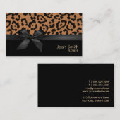 Moderne laopard Print Florist Visitekaartje (Voorkant / Achterkant)