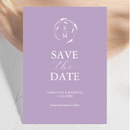 Moderne Lavendel Bewaar de datum Save The Date