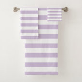 Moderne lavendel en witte stremmingen bad handdoek (Insitu)