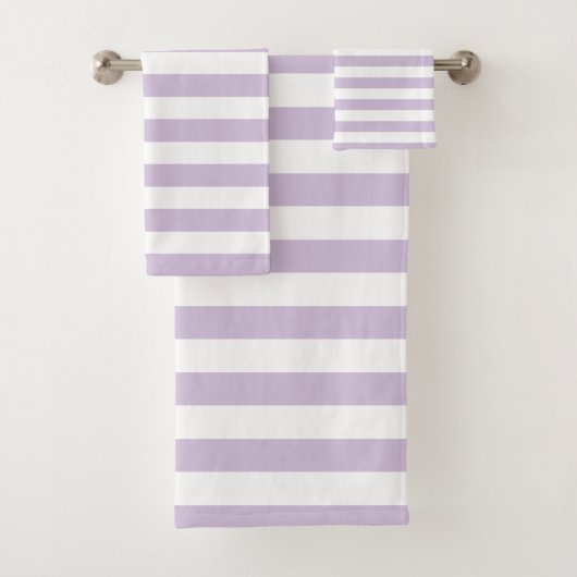 Moderne lavendel en witte stremmingen bad handdoek (Insitu)