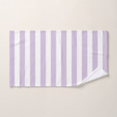 Moderne lavendel en witte stremmingen bad handdoek (Handdoek)