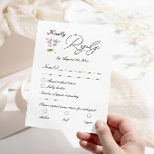 Moderne Lavendel Paarse Wildbloemen Bruiloft RSVP Kaartje