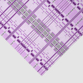Moderne Lavendel Patroon Stripes Weefsel Papier (Detail)