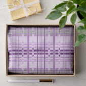 Moderne Lavendel Patroon Stripes Weefsel Papier (Geschenk)