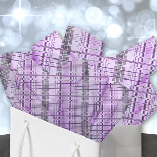 Moderne Lavendel Patroon Stripes Weefsel Papier