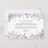 Moderne Lavendel Wilde Bloemen Bedanktkaart Bedankkaart (Achterkant)