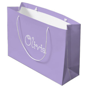 Moderne lavender Color Baby shower Gift Bag Groot Cadeauzakje