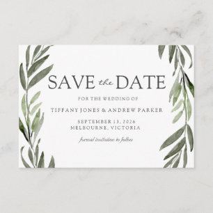 Moderne lebben met sparen de datum uitnodigen save the date
