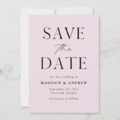 Moderne legant Lavender QR Code Save The Date (Voorkant)