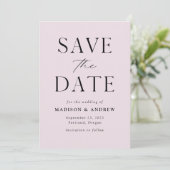 Moderne legant Lavender QR Code Save The Date (Staand voorkant)