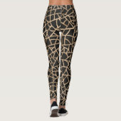 Moderne Leggings voor zwart-wit en gouden bespaard (Achterkant)