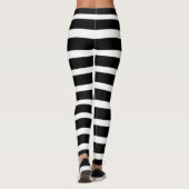 Moderne leggings voor zwarte en witte strepen (Achterkant)
