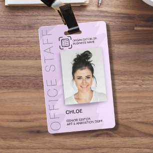Moderne legitimatiekaart kantoorpersoneel werkneme badge