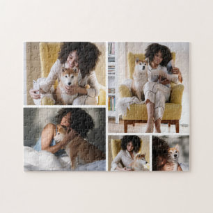 Moderne legpuzzel met 5 foto's collage