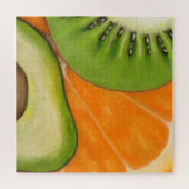 Moderne legpuzzel vol fruit (Horizontaal)