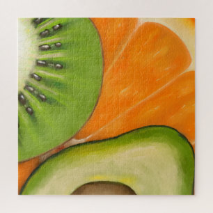 Moderne legpuzzel vol fruit