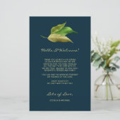 Moderne leien Deep Blue Weddenschap Welkomstroute (Staand voorkant)