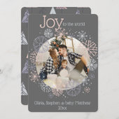 Moderne leigrijze fotolijst met pastelkleuren snee (Voorkant / Achterkant)