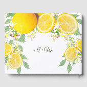 Moderne Lemon Boho Zomer Bruiloft Gastenboek (Achterkant)